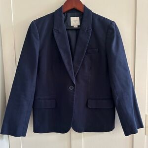 J. Crew Suiting Women’s Single Button Suit Jacket in Navy Blue